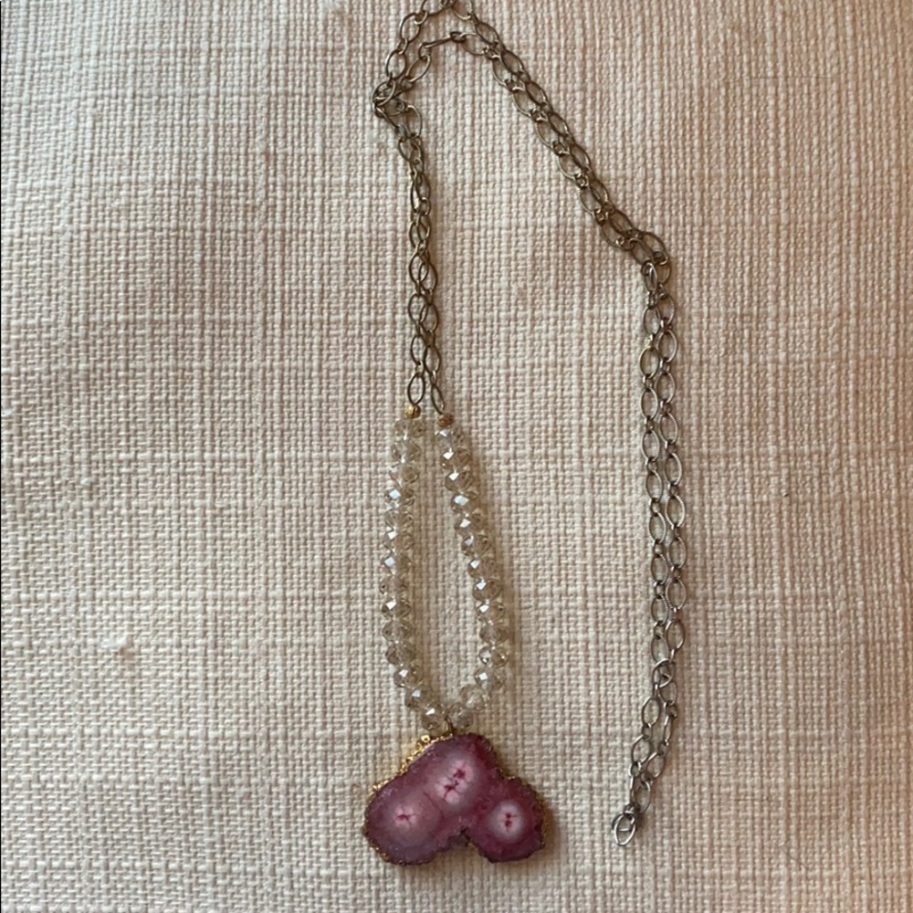 Natural Stone Hand Beaded Necklace